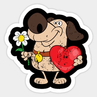 Retro Vintage Grunge Valentine's Day Sticker